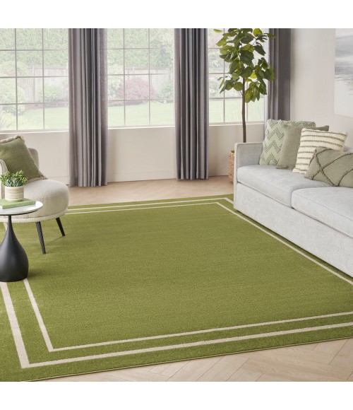 Nourison Nourison Essentials Area Rug Nourison Nourison Essentials Area Rug NRE02 Green Ivory