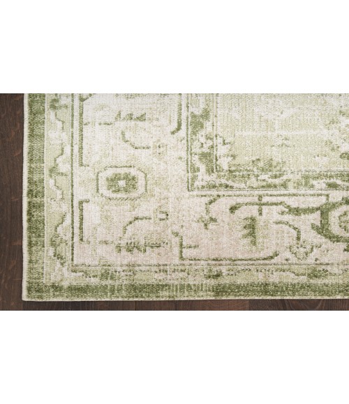 Nourison Astra Machine Washable Ivory Green ASW11 2 ft. 2 in. X 4 ft. Rectangle Rug