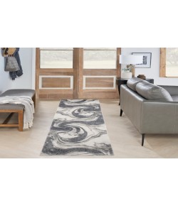 Nourison Astra Machine Washable Ivory Grey ASW15 2 ft. X 6 ft. Rectangle Rug