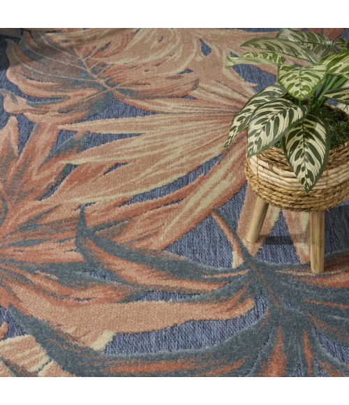 Nourison Aloha Blue Rose ALH43 7 ft. 10 in. X 10 ft. 6 in. Rect. Rug
