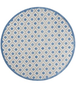 Nourison Home Aloha ALH26 Blue Grey 7 ft. 10 in. Round Area Rug