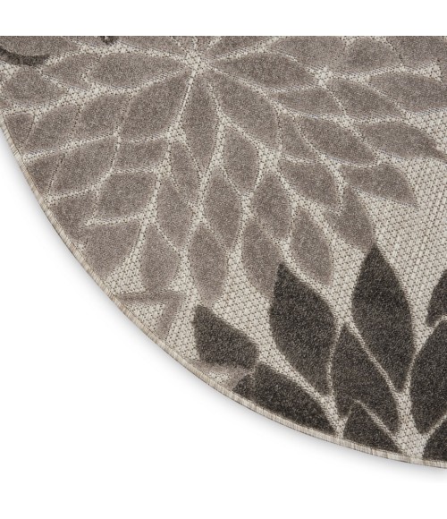 Nourison Aloha Round Area Rug ALH05-Silver Grey