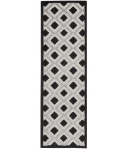 Nourison Home Aloha ALH26 Black White 2 ft. X 6 ft. Area Rug