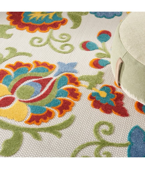 Nourison Aloha Area Rug ALH17-Ivory/Multi