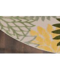 Nourison Aloha Green Multicolor ALH05 5 ft. 3 in. Round Rug
