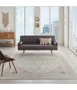 Nourison Tranquil(Traql) - Tra06 Ivory Pink Area Rug 8 ft. 10 X 11 ft. 10 Rectangle