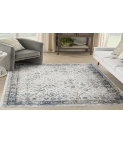 Nourison Astra Machine Washable Ivory Blue ASW16 4 ft. X 6 ft. Rectangle Rug