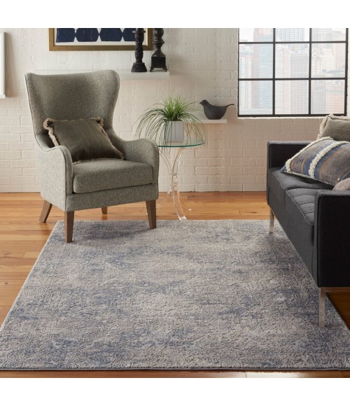 Nourison RUSTIC TEXTURES Area Rug Nourison Rustic Textures Area Rug RUS09-Ivory/Light Blue