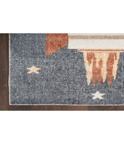 Nourison Astra Machine Washable Sky Blue ASW06 2 ft. X 6 ft. Rectangle Rug