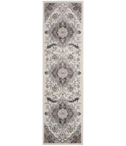 Nourison Elation - Etn09 Ivory Grey Area Rug 2 ft. 3 X 7 ft. 6 Rectangle