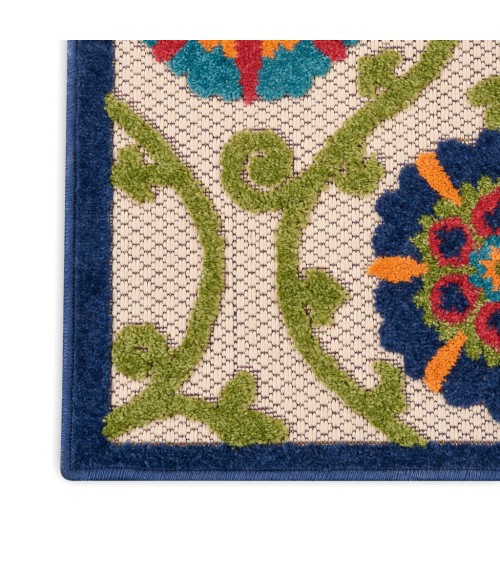 Nourison Aloha Runner Area Rug ALH19-Blue/Multicolor