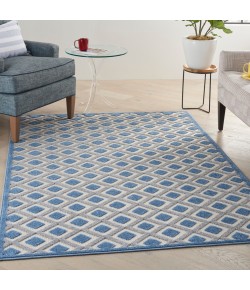 Nourison Aloha - Alh26 Blue Grey Area Rug 5 ft. 3 X 7 ft. 5 Rectangle