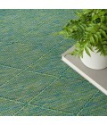 Nourison Washable Solutions Blue/Green WSL01 4 ft. X 6 ft. Rect. Rug