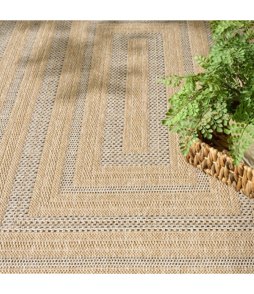Nourison Tulum Taupe Grey TLM04 6 ft. X 9 ft. Rect. Rug