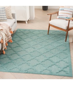 Nourison Easy Care - Nes01 Aqua Teal Area Rug 6 ft. X 9 ft. Rectangle