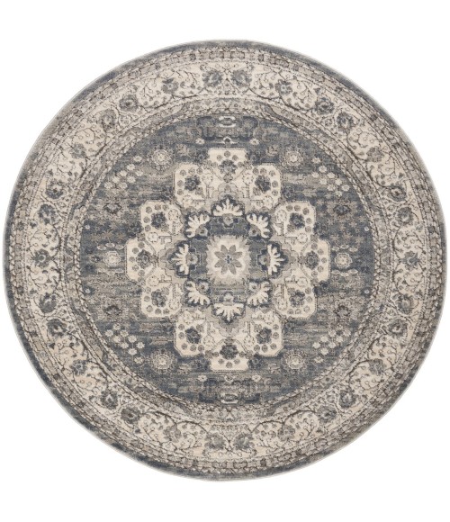 Nourison Quarry Grey/Ivory QUA07 4 ft. X Round Rug