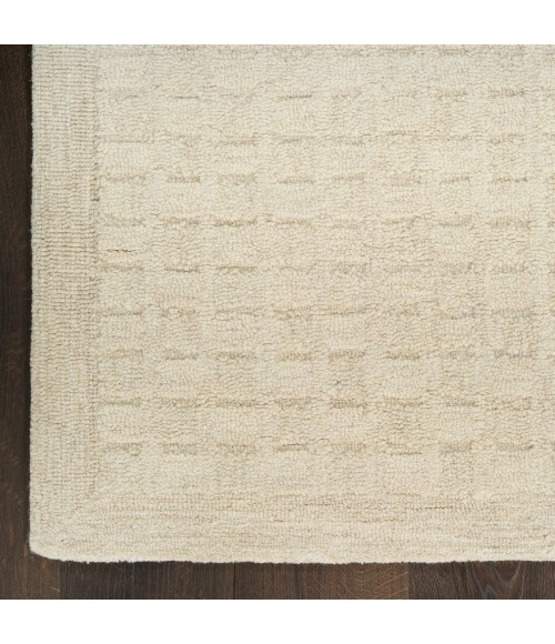 DKNY Pure Grids Ivory Beige PGR01 5 ft. X 7 ft. Rect. Rug