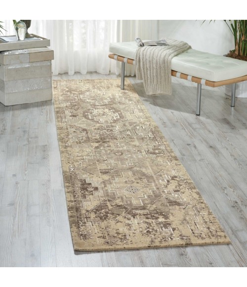 Nourison SILK ELEMENTS Area Rug Nourison Silk Elements Runner Area Rug SKE19-Mushroom