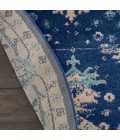 Nourison Tranquil Round Area Rug TRA10-Navy/Ivory