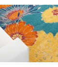Nourison Allur Area Rug ALR06-Turquoise Multicolor