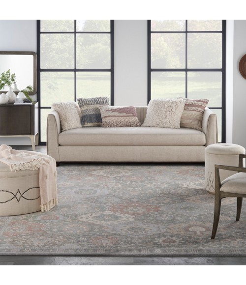 Nourison Parisa Area Rug PSA05 Grey/Multi 8'6" x 11'6"