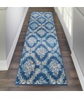 Nourison Tranquil Runner Area Rug TRA09-Navy/Light Blue