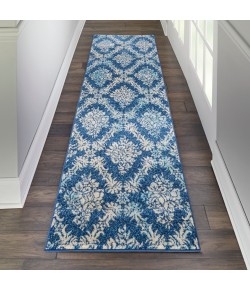 Nourison Tranquil(Traql) - Tra09 Navy Light Blue Area Rug 2 ft. 3 X 7 ft. 3 Rectangle