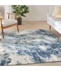Kathy Ireland American Manor Area Rug AMR03 Blue/Ivory 3'11" x 5'11"