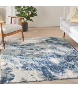 Nourison Ki100 American Manor - Amr03 Blue Ivory Area Rug 3 ft. 11 in. X 5 ft. 11 in. Rectangle