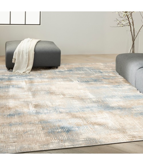 Calvin Klein Rush Area Rug CK951 Blue/Beige