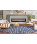 Nourison Reversible Indoor Outdoor Navy RVB01 8 ft. Round Rug