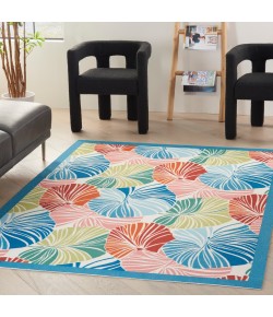 Nourison Wav01/Sun & Shade - Snd87 Multicolor Area Rug 5 ft. 3 X 7 ft. 5 Rectangle