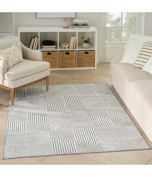 Nourison Natural Texture Charcoal Ivory NTX02 5 ft. X 7 ft. Rect. Rug
