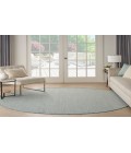 Nourison Courtyard Ivory Aqua COU01 6 ft. Round Rug