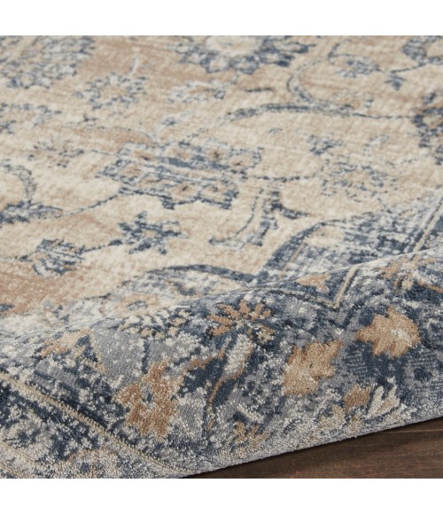Nourison MALTA Area Rug kathy ireland Home Malta Area Rug MAI13-Blue/Ivory