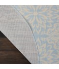Nourison Jubilant Round Area Rug JUB06-Ivory/Light Blue