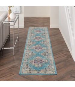 Nourison Passion - Psn03 Light Blue Area Rug 2 ft. 2 X 10 ft. Rectangle