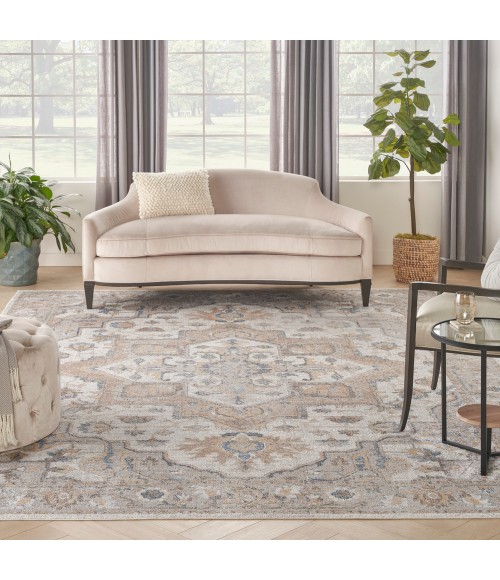 Nourison Astra Machine Washable Area Rug Nourison Astra Machine Washable Area Rug ASW12 Silver Grey