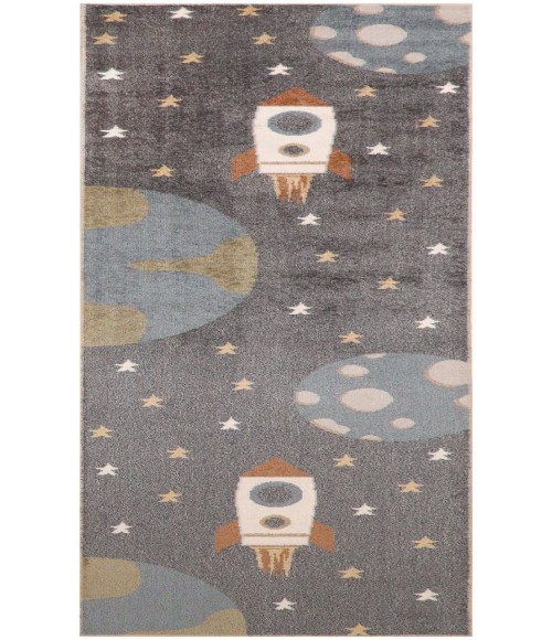 Nourison Astra Machine Washable Sky Blue ASW06 2 ft. 2 in. X 8 ft. Rectangle Rug