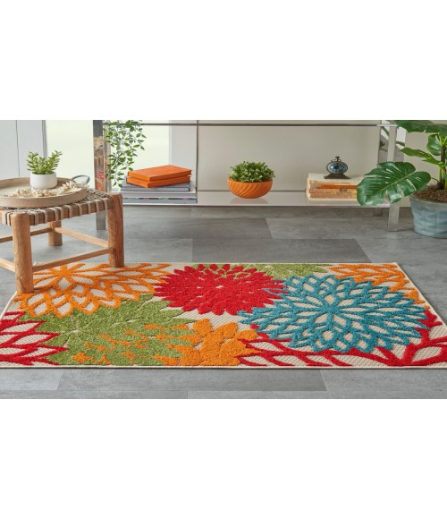 Nourison Aloha Green ALH05 2 ft. 8 in. X 4 ft. Rectangle Rug