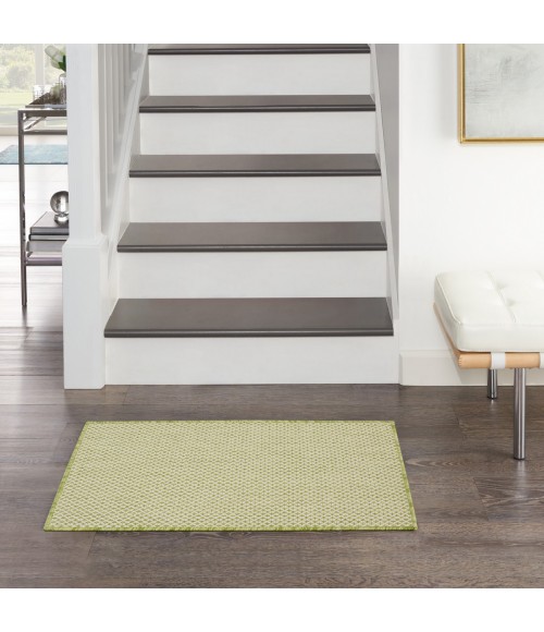 Nourison Courtyard Area Rug COU01 Ivory Green 2' x 3'