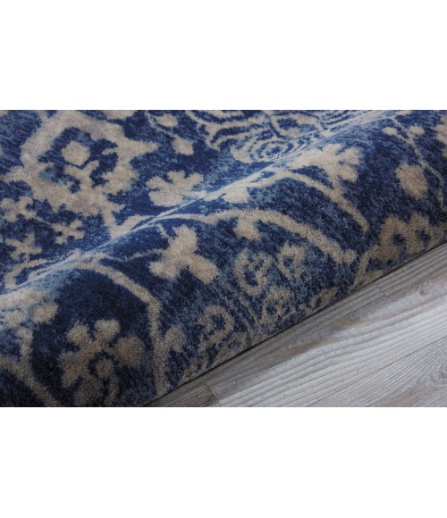 Nourison Somerset Round Area Rug ST757-Navy