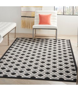 Nourison Home Aloha ALH26 Black White 3 ft. 6 in. X 5 ft. 6 in. Area Rug