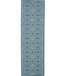 Nourison Jubilant - Jub06 Ivory Blue Area Rug 2 ft. 3 X 7 ft. 3 Rectangle