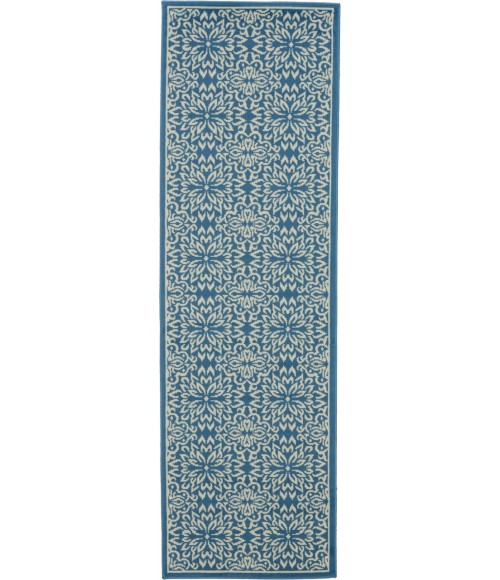 Nourison Jubilant Runner Area Rug JUB06-Ivory/Blue