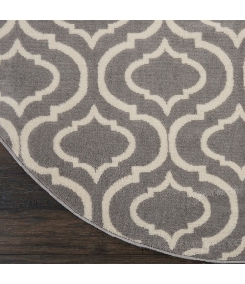 Nourison Jubilant Round Area Rug JUB19-Grey