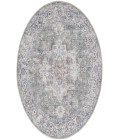 Nicole Curtis Machine Washable Series 1 Ivory Grey SR101 4 ft. Round Rug