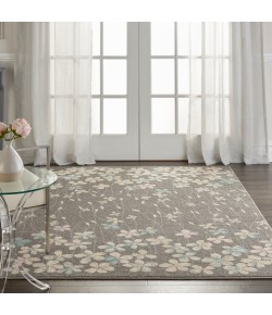 Nourison Tranquil(Traql) - Tra04 Grey Beige Area Rug 5 ft. 3 X 7 ft. 3 Rectangle