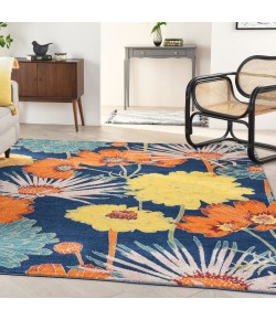 Nourison Allur - Alr06 Navy Multicolor Area Rug 7 ft. 10 X 9 ft. 10 Rectangle