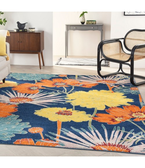 Nourison Allur Area Rug ALR06-Navy Multicolor